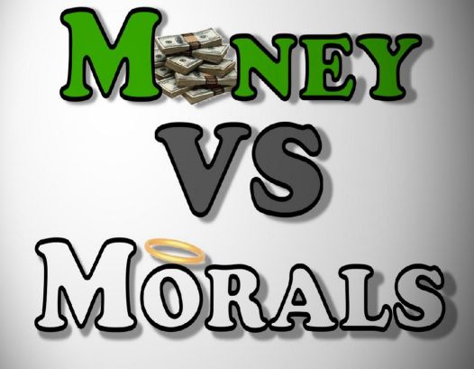 money vs morals image